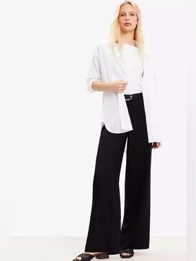 LOFT Black Wide-Leg Women's Pants